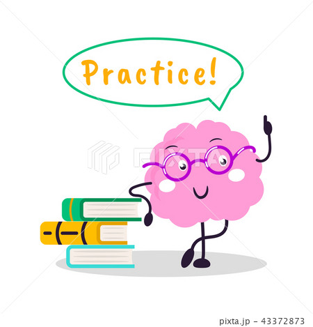 Brain training vector fun character cartoon flat illustration. Brain training vector fun character cartoon flat illustration. 43372873
