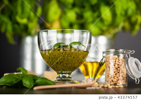 Pesto sauce in a bowl Pesto sauce in a bowl 43374557
