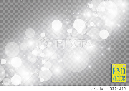 Abstract white bokeh effect explosion with sparks modern design. Glow star burst or firework light 43374846