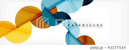 Modern geometrical abstract background - circles. Business or technology presentation design 43377534