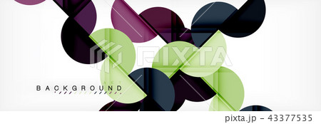 Circle abstract background, geometric illustration 43377535