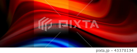 Rainbow fluid abstract shapes, liquid colors design, colorful marble or plastic wavy texture 43378134