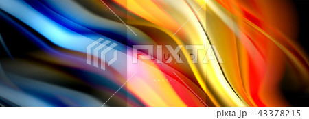 Rainbow fluid abstract shapes, liquid colors design, colorful marble or plastic wavy texture Rainbow fluid abstract shapes, liquid colors design, colorful marble or plastic wavy texture 43378215