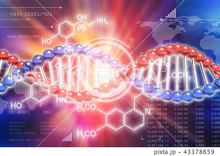 DNA genetic research science concept 43378659