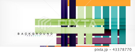 Color stripes and lines, geometric abstract background 43378770