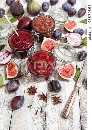 Fig marmalade plum jam red onion confiture Fig marmalade plum jam red onion confiture 43379368