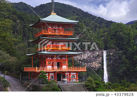 【世界遺産・和歌山県】那智の滝と三重塔(那智の大滝と三重宝塔) 【世界遺産・和歌山県】那智の滝と三重塔(那智の大滝と三重宝塔) 43379628