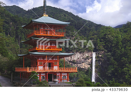 【世界遺産・和歌山県】那智の滝と三重塔（那智の大滝と三重宝塔） 43379630