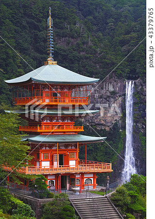 【世界遺産・和歌山県】那智の滝と三重塔（那智の大滝と三重宝塔） 43379765