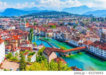 Aerial panorama of Lucerne, Switzerland Aerial panorama of Lucerne, Switzerland 43379943
