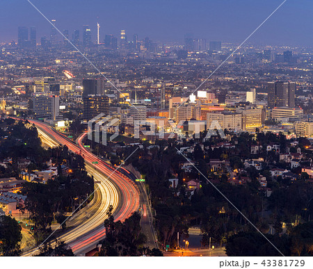 Los Angeles Cityscape Sunset 43381729