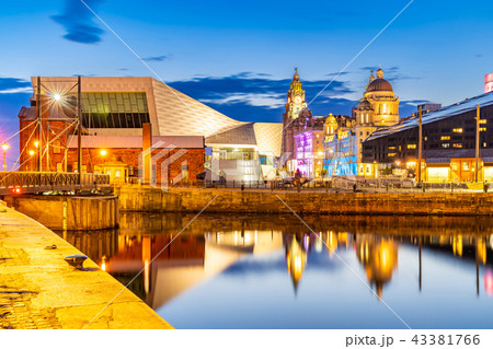 Liverpool Skyline Pier head sunset Liverpool Skyline Pier head sunset 43381766