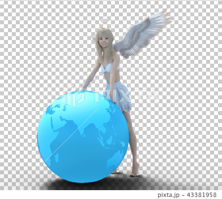 リアルな天使　perming3DCG　イラスト素材 43381958