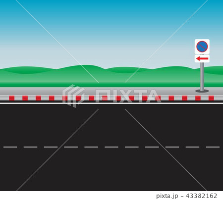 No Parking sign with landscape No Parking sign with landscape 43382162