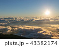 磐梯吾妻スカイライン桶沼、押し寄せる雲海と太陽 43382174