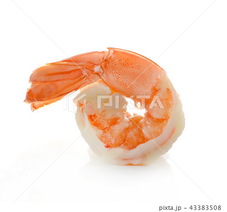 Shrimps. Prawns on a White Background. Seafood Shrimps. Prawns on a White Background. Seafood 43383508