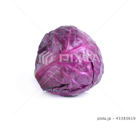 Red cabbage isolated over a white background. 43383619