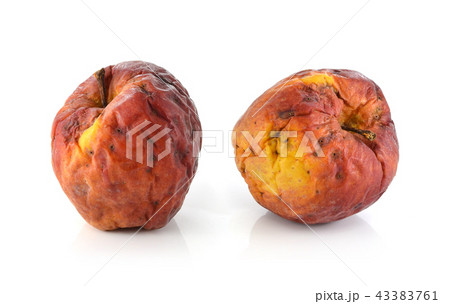 Rotten apple isolated on white background 43383761