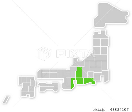 東海地方と日本列島 43384107