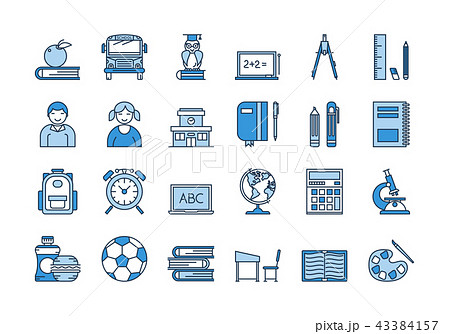 05 Blue SCHOOL EDUCATION icons set 05 Blue SCHOOL EDUCATION icons set 43384157