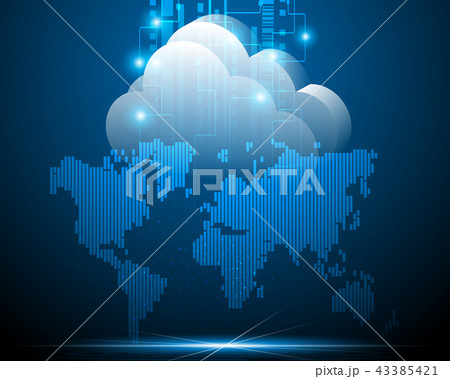 Worldmap and Cloud computing concept Worldmap and Cloud computing concept 43385421