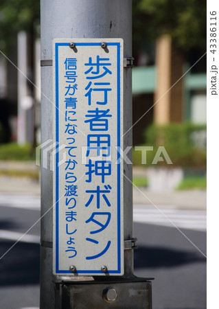 本物 信号機 用 押しボタン式プレート 看板 道路標識