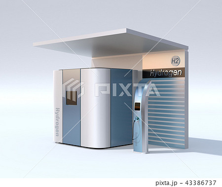 水素ステーションのコンセプトイメージ 水素ステーションのコンセプトイメージ 43386737