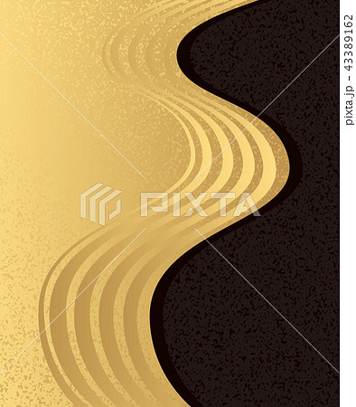 金の水流文様 和風の背景素材 のイラスト素材