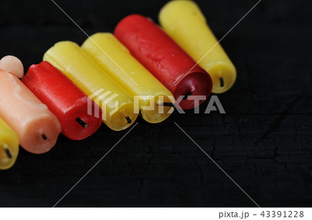 colorfull cinder from candles 43391228