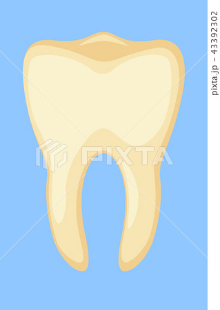 Colorful cartoon dirty yellow tooth 43392302