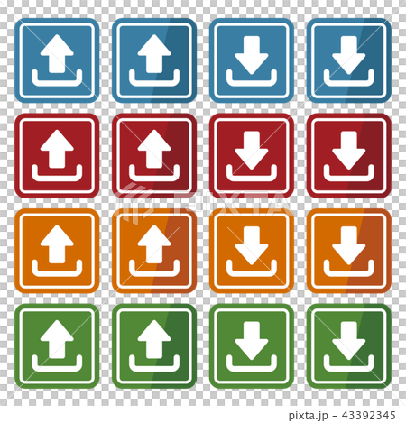 Upload and download icons 43392345