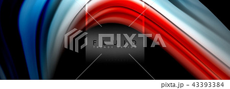 Fluid colors abstract background colorful poster, twisted liquid design on black, colorful marble or 43393384