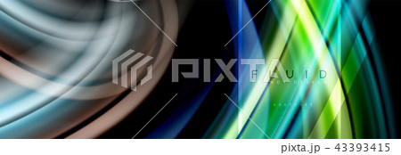 Fluid colors abstract background colorful poster, twisted liquid design on black, colorful marble or 43393415