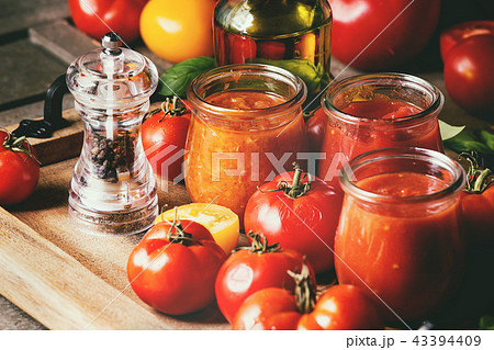 Variety of tomato sauces 43394409