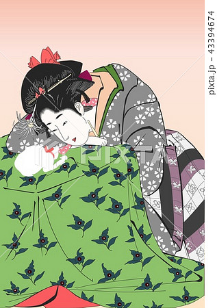 猫に美人 43394674