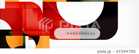 Colorful squares composition abstract banner. Illustration for business brochure or flyer Colorful squares composition abstract banner. Illustration for business brochure or flyer 43394700