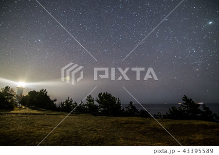 anorisaki lighthouse with starry night 43395589