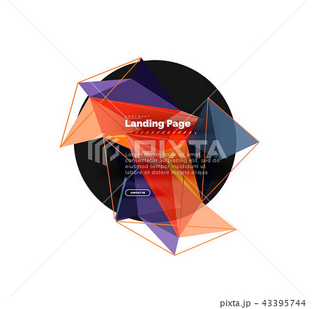 Polygonal geometric design, abstract shape made of triangles, trendy background Polygonal geometric design, abstract shape made of triangles, trendy background 43395744