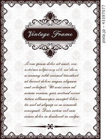 decorative frame in vintage style decorative frame in vintage style 43397077