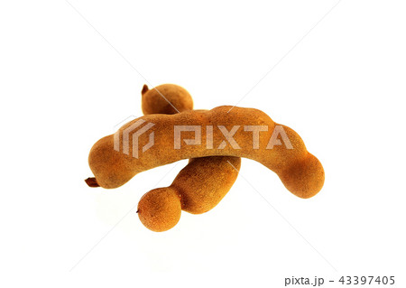 a pair of tamarind on white background 43397405