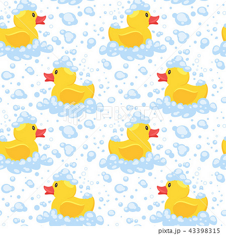 pattern with yellow rubber duck 43398315