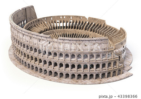 Coliseum Colosseum Isolated On White のイラスト素材