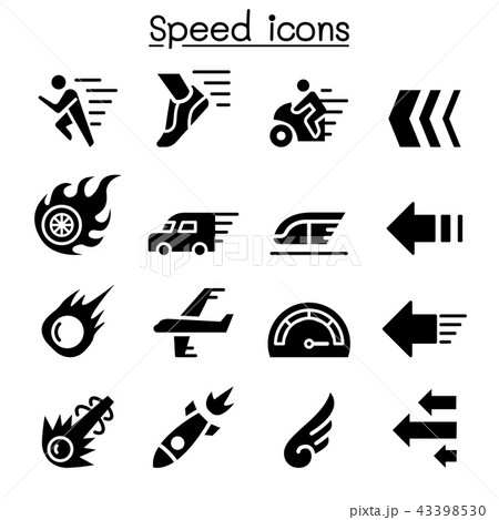 Speed Icon Setのイラスト素材