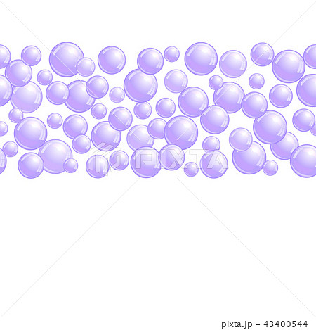 Horizontal decorative line with soap bubbles Horizontal decorative line with soap bubbles 43400544