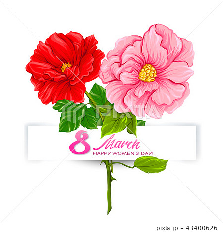 Bouquet of spring flowers for 8 March. Colorful realistic vector illustration Bouquet of spring flowers for 8 March. Colorful realistic vector illustration 43400626