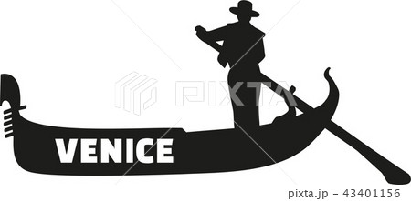 Gondola with gondolier - Venice Gondola with gondolier - Venice 43401156