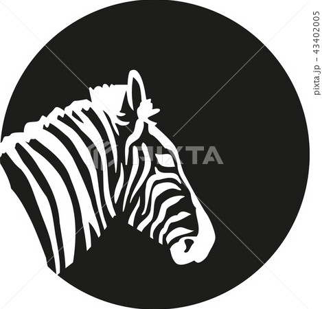 Zebra head negative in front of moon 43402005