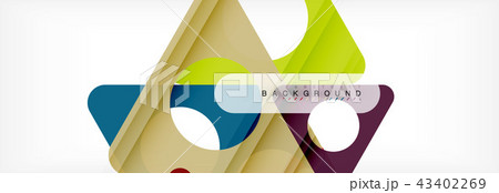Abstract geometric background. Modern overlapping triangles. Unusual color shapes for your message 43402269