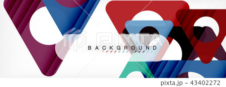 Geometric background, circles and triangles shapes banner. Illustration for business brochure or 43402272