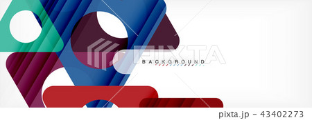 Geometric background, circles and triangles shapes banner. Illustration for business brochure or 43402273